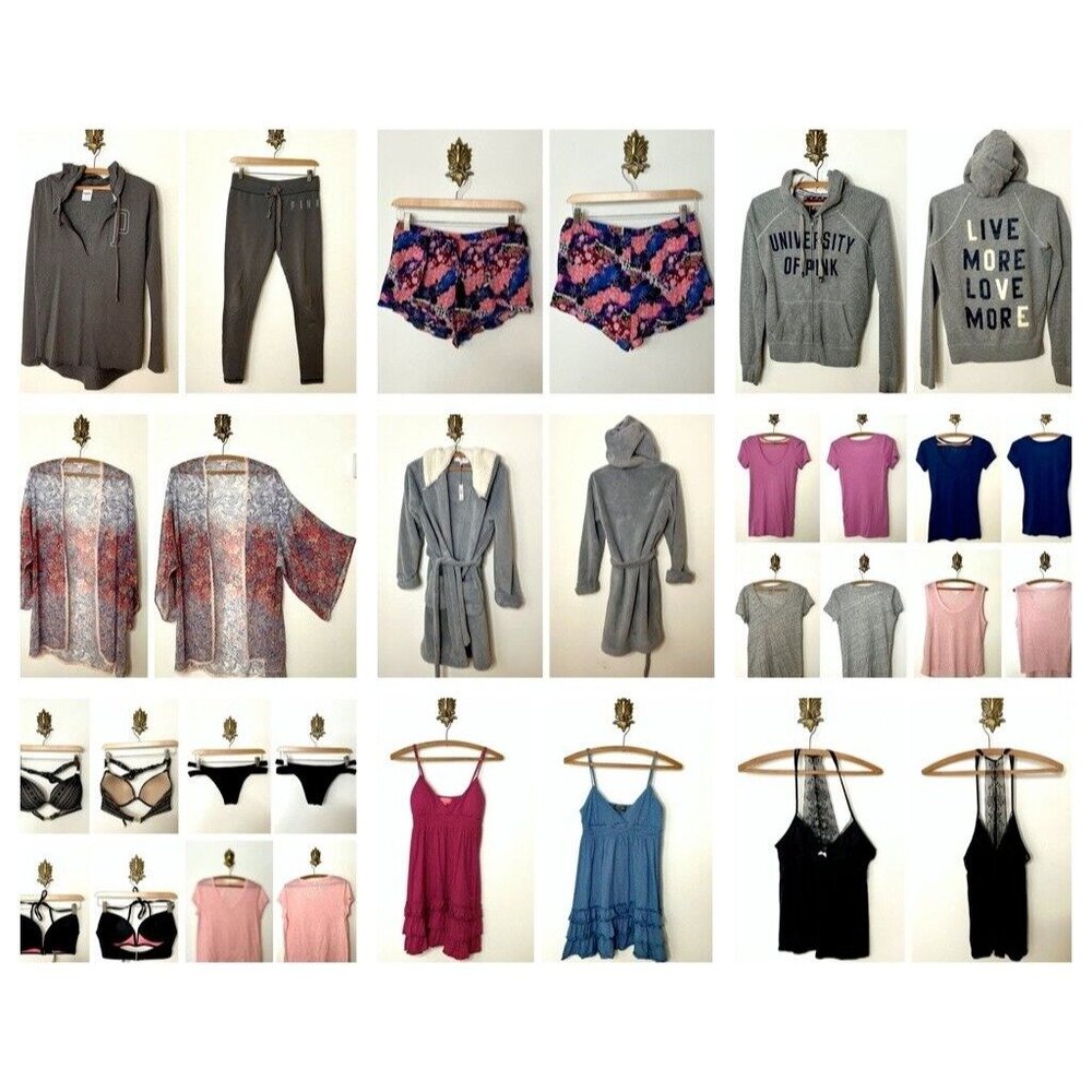 Victoria’s Secret Pink Sexy LOT Robe TShirt Swim Hoodie XS S M 17 Reseller Bulk